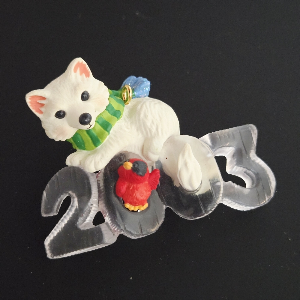 Hallmark Keepsake Ornament 2003 Cool Decade White Fox Cardinal 4th Christmas